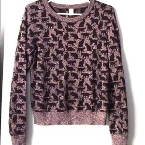 🐱! H&M Divided Metallic Cat Sweater